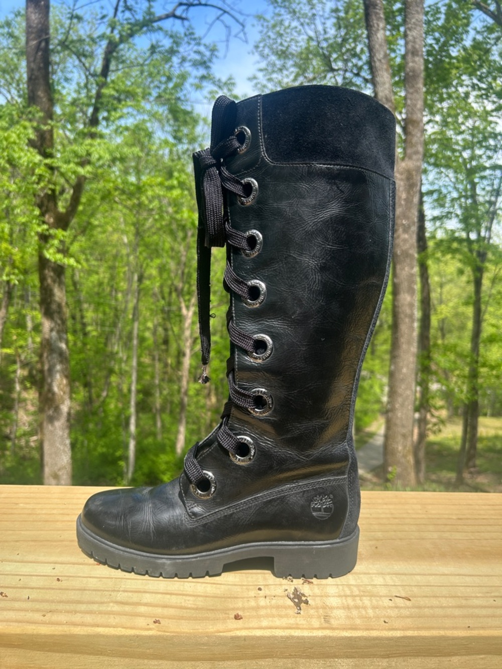 Timberland Lace up Tall Combat  Boots size 7